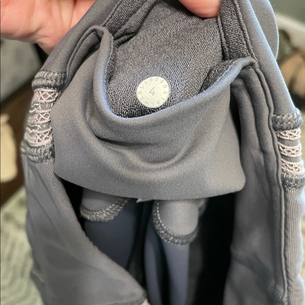 Lululemon Power Lines Pants 28" Titanium Dark Chrome Everlux High Rise Grey Sz 4 - Picture 14 of 15